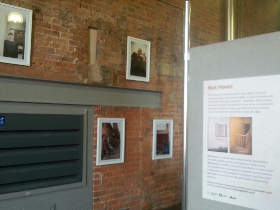 SarahButler100's tweet image. #nothome exhibition is up! Opens at 12 today @anthonyburgess @StephenKingFoto @justlifeuk #WOVSummitFest
