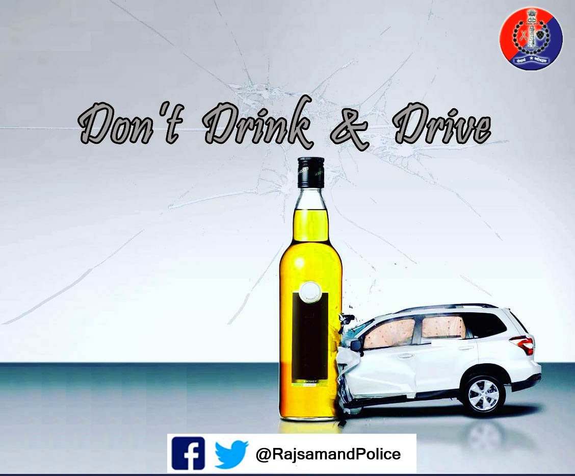 RajsamandPolice's tweet image. ज़िन्दगी जियो बेहतर Drink and Drive को NO  कह कर, परिवार के साथ खुश रह कर | 
Alcohol inside, tragedy outside. Avoid drunken driving. 
#DontDrinkNDrive