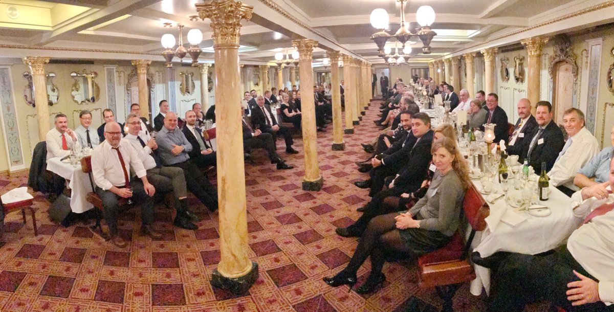 JohnSimonett's tweet photo. The superb Dining Salon on board @SSGreatBritain. Problem for a speaker: bench seats so half the audience are facing away. Solution? Reversible seat backs! Thanks Isambard! @AXA_XL #clientforum https://t.co/STAq54BqtY