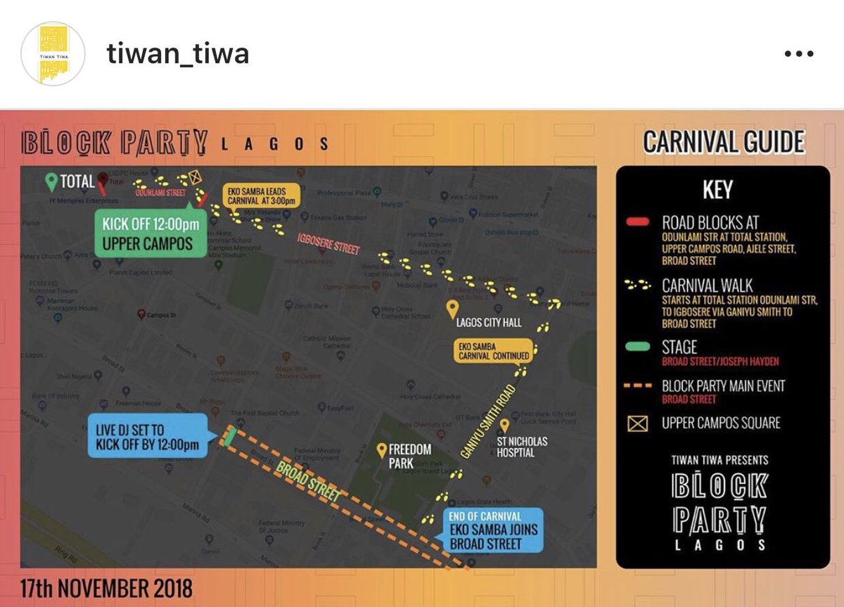 Who’s coming to <a href="/blockpartylagos/">BLOCK PARTY</a> today? Use this handy map so you don’t miss out on any of the fun. 
#UKWestAfricaArts