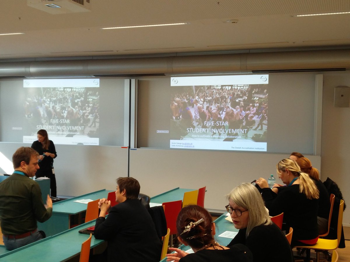 kevingoenge's tweet photo. How can EQA's work on student involvement and broadening the knowledge of EQA among 'ordinary' students? @SofieKirketerp and I share @akkreditering 's experiences at #EQAF2018 https://t.co/RyijxDgguK