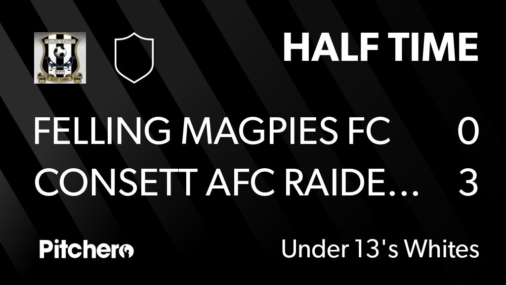 FellingMagpies's tweet image. HALF TIME: Felling Magpies FC 0 - 3 Consett AFC Raiders
#FELCON #Pitchero
fellingmagpiesfc.co.uk/teams/65279/ma…