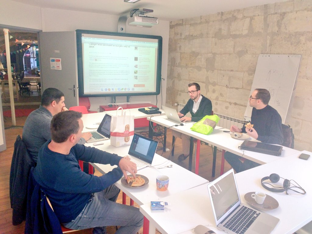 Session de travail WordCamp Bordeaux en cours