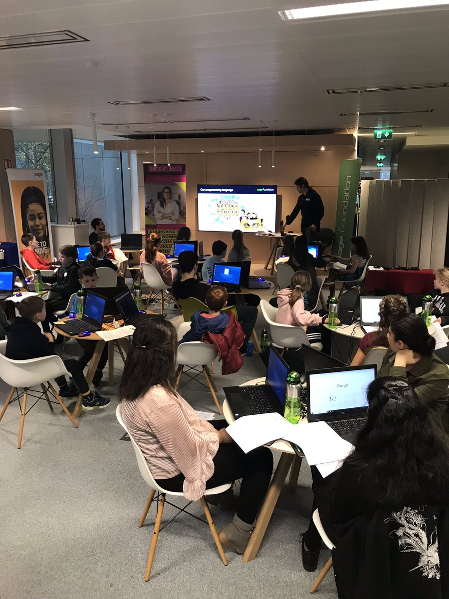 emcdirect's tweet photo. And we have started ! @sagefoundation #FutureMakersLab in @sageireland with 29 young people and our amazing #volunteers and @GirlsinTech https://t.co/epMS3DKT92