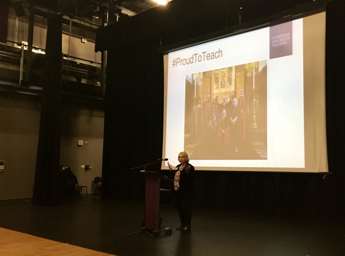 joannatclark's tweet photo. Our keynote this morning comes from the wonderful  @AlisonMPeacock of @CharteredColl. She opens by telling our @RISchools participants why she is #ProudToTeach #RIStraining https://t.co/ubTGNNrSla