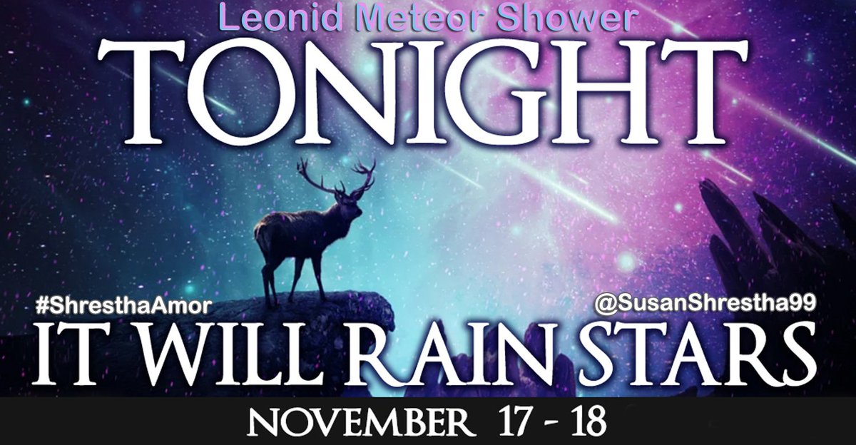 SusanShrestha99's tweet photo. Don't miss the Leonid meteor shower tonight.✨☄️
Up to ten shooting stars per hour are expected.
The Leonids occur when the Earth passes through the debris left by Comet Tempel-Tuttle. The comet takes around 33 years to make one orbit around the Sun.
#LeonidMeteorShower #Leonids https://t.co/iPDlmXvwDT