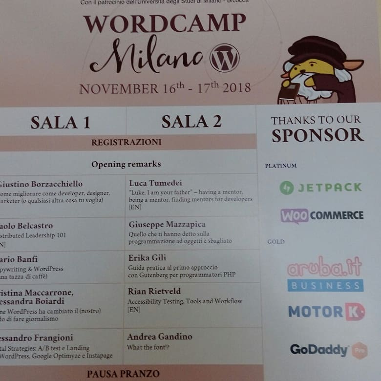 cristinamacca's tweet photo. È nato tutto davanti a uno spritz dall'Elettrauto a #Milano e oggi eccoci qui, in mezzo a sviluppatori, grafici e anche copy: io e @AleBoiardi parliamo di come #WordPress ha cambiato il (nostro) modo di fare #giornalismo al #wcmil. Emozioneeee #marketing https://t.co/isuXjkpJtz