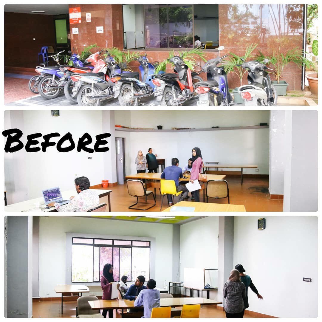 UfaaMv's tweet photo. Before and after pics of #PolytechnicHub @MVPolytechnic. It's an excellent #safespace to hang, work etc. https://t.co/YUidGvrcts