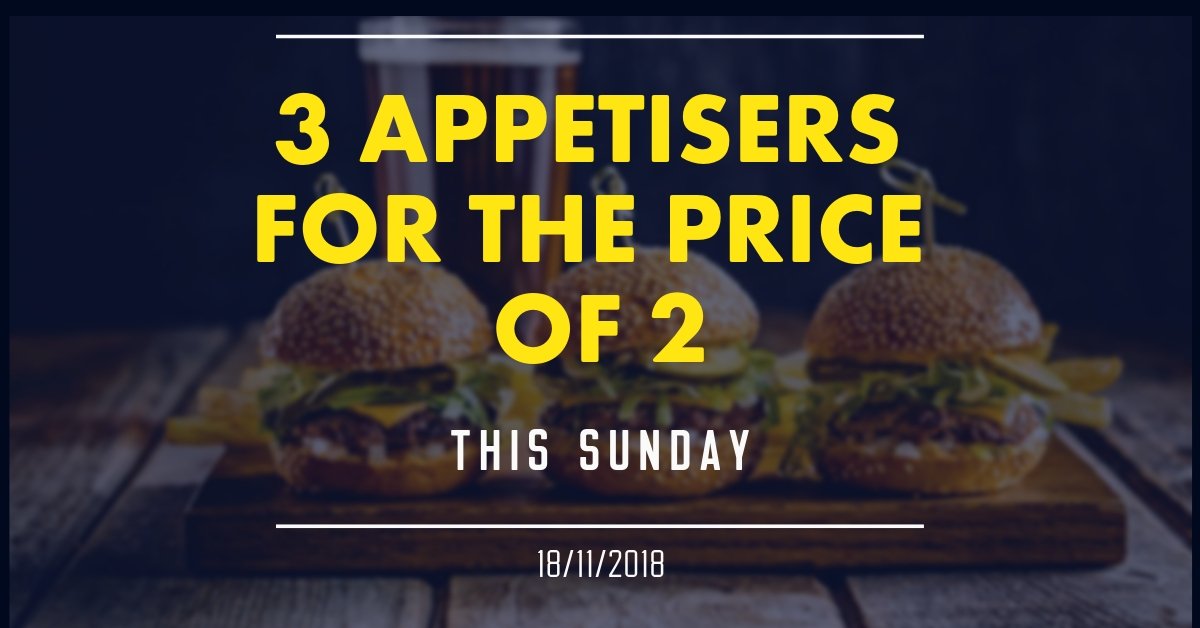 SharkClubUK's tweet image. Looking for the perfect way to spend your Sunday? 🍻 

Enjoy 3 appetisers for the price of 2 at @SharkClubUK 😋❗ 

#SharkClub #GameOnSC #NFL #Sunday