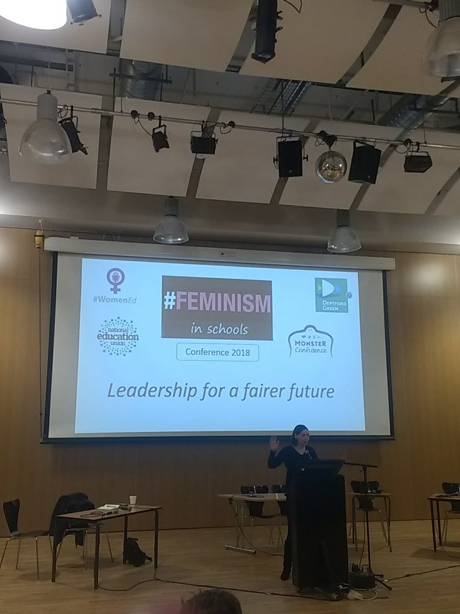 The #FeminisminSchools conference has started! Here's @vickyfoxcroft talking about women in parliament and how she got into politics 👏 #GirlsBreakingBarriers #feminism