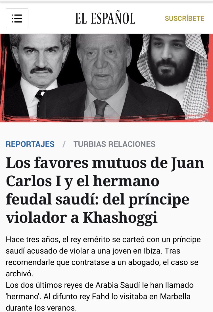 IreneMontero's tweet photo. Hoy la CIA confirma que el príncipe saudí ordenó el asesinato del periodista. Los Reyes de España cultivan desde hace décadas amistad y negocios con este señor. ¿Por qué tiene que asumir España esas relaciones de jefes de Estado no elegidos, hasta llegar a la vergüenza? https://t.co/93foHskmDG