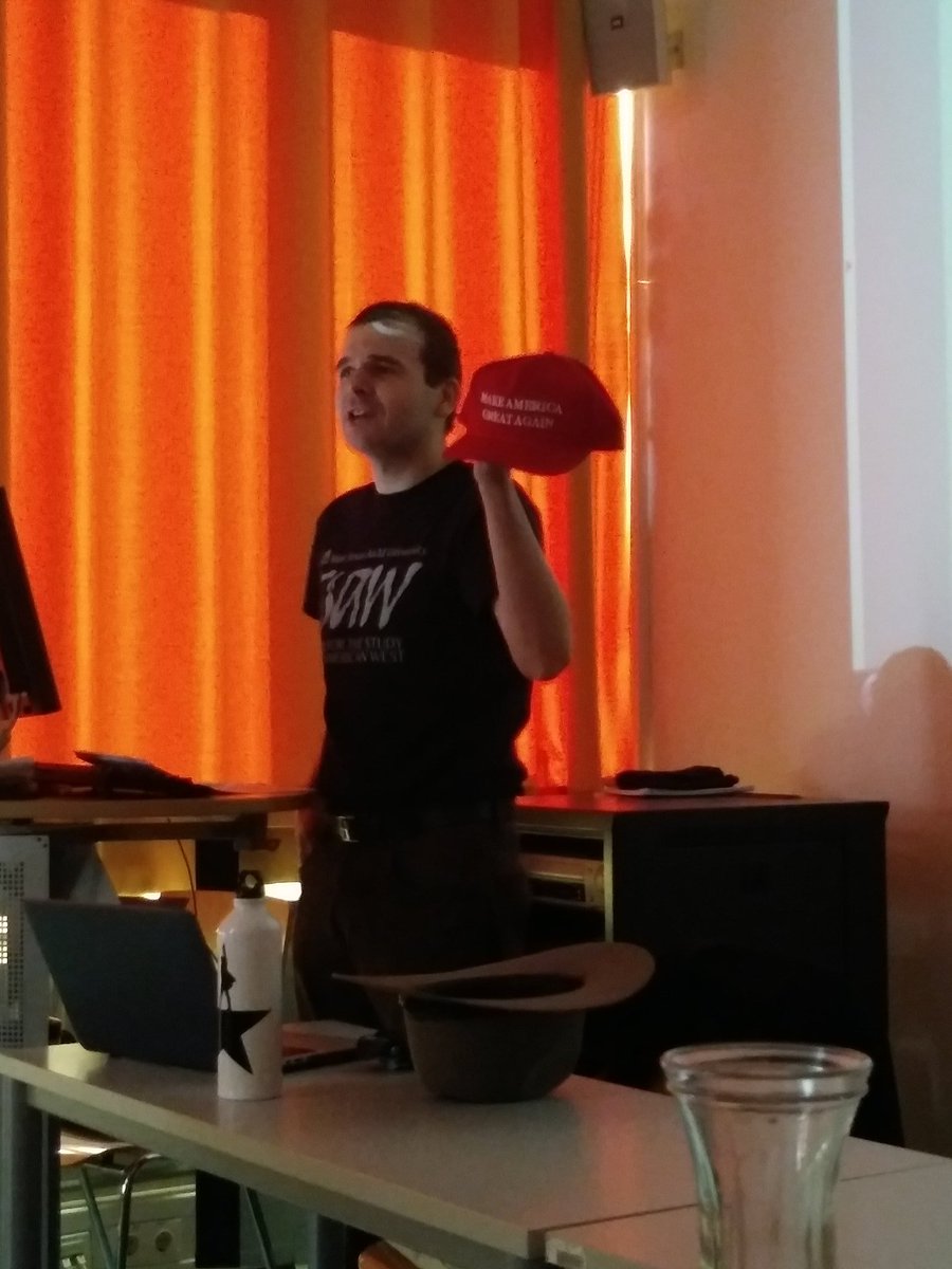 michlfuchs's tweet photo. Steve Rabitsch on the cultural meanings of American headgear. #AAAS2018 https://t.co/amqwfVAzLa