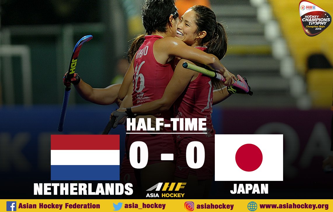asia_hockey's tweet photo. In a tense first half, the Netherlands hold Japan off. 30 minutes to play!
#AsiaHockey #WomensHockey #WCT2018 https://t.co/DZetpfA7Hd