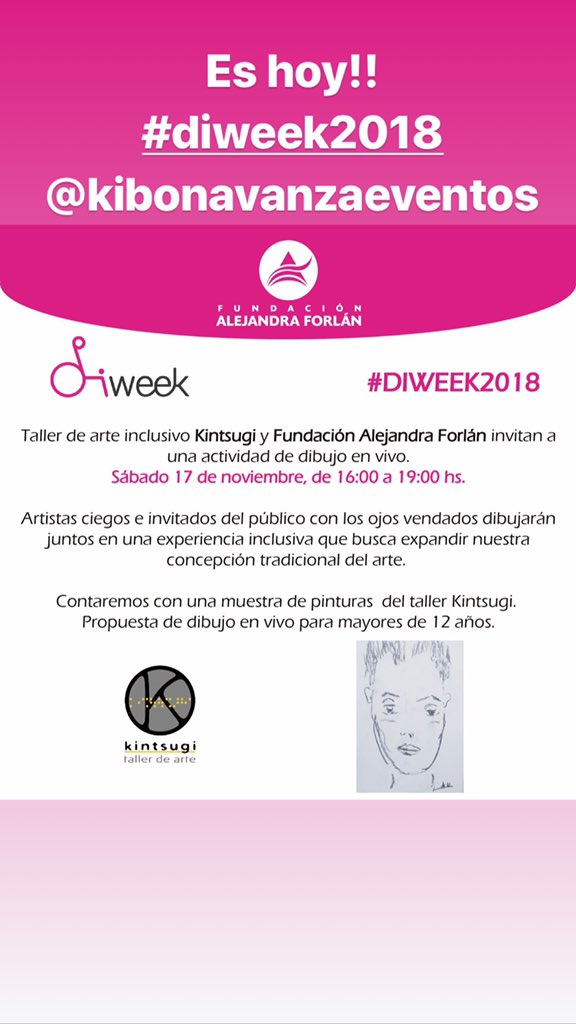 Fundaleforlan's tweet photo. Es hoy!!
#diweek2018
@kibonavanzaeventos
#inclusion
#arteinclusivo https://t.co/mb0vqKDnOs