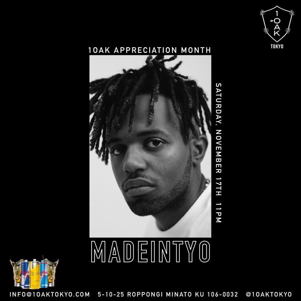 1oaktokyo's tweet photo. Join us tonight at #1OAKTOKYO for special guest @madeintyo!
今夜は #MadeinTYO が登場!お見逃しなく!
#1OakAppreciationMonth #1ofakind #RedbullJapan #RedbullYellow https://t.co/kpYmkjhgsz