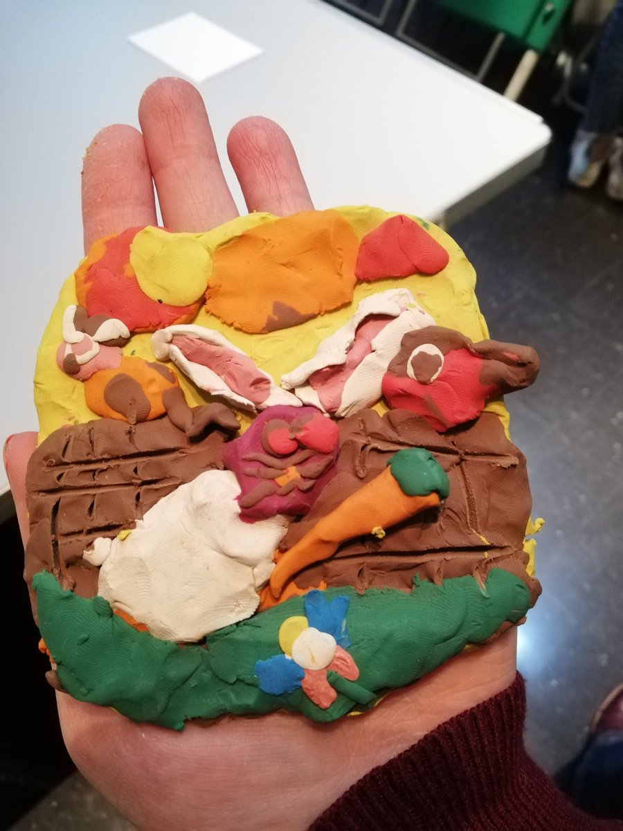 PGR_ARCH's tweet photo. Cracking first effort at making a tile! And so true to the design! Perfect for an Easter-themed church tile I reckon... #BeingHuman18 #RAMMuseum #BeingHuman_Exeter https://t.co/v11aBnxtfS