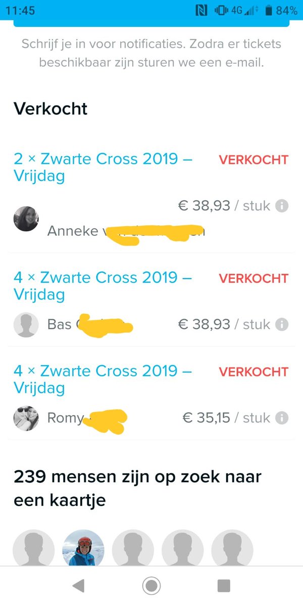 TomRoerdink's tweet photo. Kunnen de mensen die een kaartje kopen en daarna direct verkopen niet verbannen worden van zc '19 en de editie erna #zwartecross #zc19 https://t.co/KfTnA0jyVP