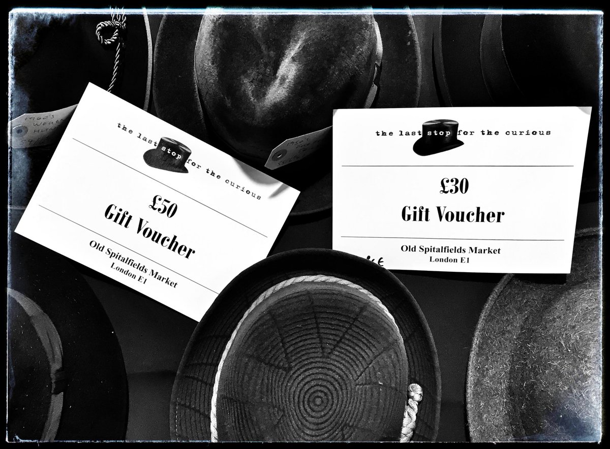 #giftvoucher #christmasgift #vintage #contemporary #hats #thelaststopforthecurious <a href="/oldspitalfields/">Old Spitalfields</a> #unisex #style