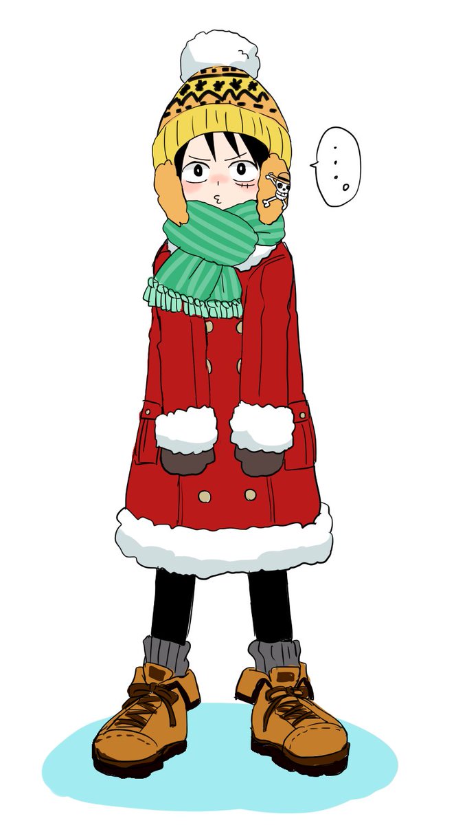 momoringo56's tweet image. 見てるだけで寒いと言われていろいろ着せられた船長（不満げ）