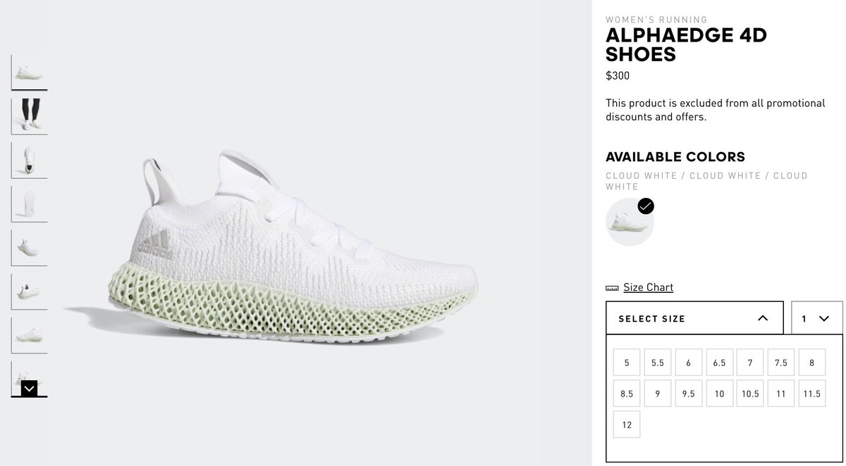 adidas 4d sizing