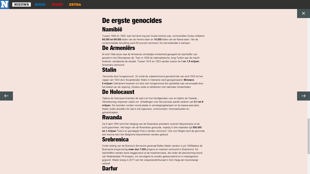 PierreHellebaut's tweet photo. In dit lijstje van de ergste #genocides ontbreekt volgens mij toch wel de slachting van de #NativeAmericans door de #blankeman in de USA. En hoeveel Congolezen overleefden het schrikbewind van Leopold II niet? https://t.co/K0rkDZoyBC