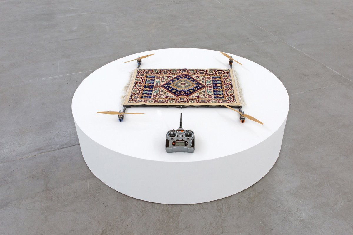 GIsabelleGounod's tweet photo. Redécouvrez Rising Carpet, 2014 de Moussa SARR à la @Friche_BDM jusqu'au 16 décembre, dialogue dans une exposition collective "Supervisions : des tentatives d'envol au regard vertical" d'arts numériques proposée dans le cadre de Chroniques, Biennale des imaginaires numériques. https://t.co/b4ZQpRczTu