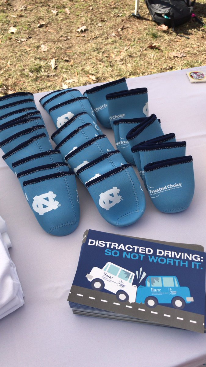 nsimpson518's tweet photo. Promoting @Trusted_Choice, #OperationEDITH and @TheBigI_NC movement to end distracted driving at @TarHeelFootball game today! #HandsFreeNC https://t.co/jbzhj1rvFP