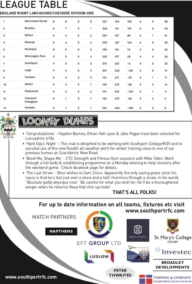 Sneak Peek 👀 | Snippet of today’s match program; Pick up your free copy from the clubhouse! 

Kindly sponsored by <a href="/ChrisTinsleyEA/">Chris Tinsley</a>