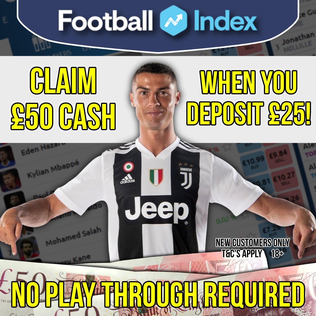 BigTipsTopBets's tweet image. CLAIM £50 CASH RISK FREE! 💰💰
Sign up using the link below ⬇️⬇️
Deposit and spend £25 on players
Be credited with £50 cash - NO PLAY THROUGH REQUIRED!

footyindexscout.co.uk/public/page/fo…