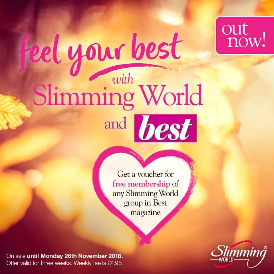 SWLongfield's tweet image. #ukgifthour, gift yourself @BestMagOfficial #freemembership voucher, join @SlimmingWorld this week and enjoy #SlimmingWorldmagazine, #cheaperingroupthanintheshops #recipies #loseweight #livehappy