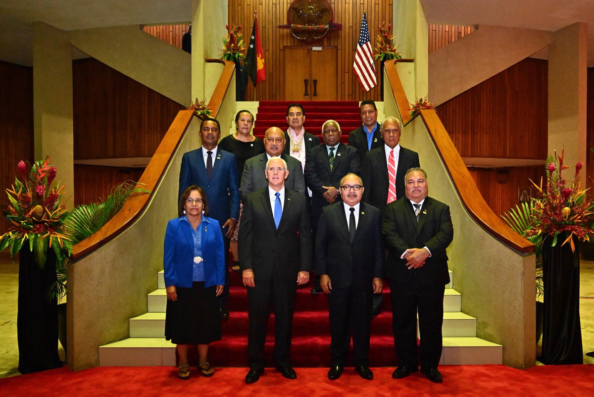 The Pacific Islands are America’s gateway to the #IndoPac - grateful to spend time with the friends and partners leading the nations of this key region. America stands with you!