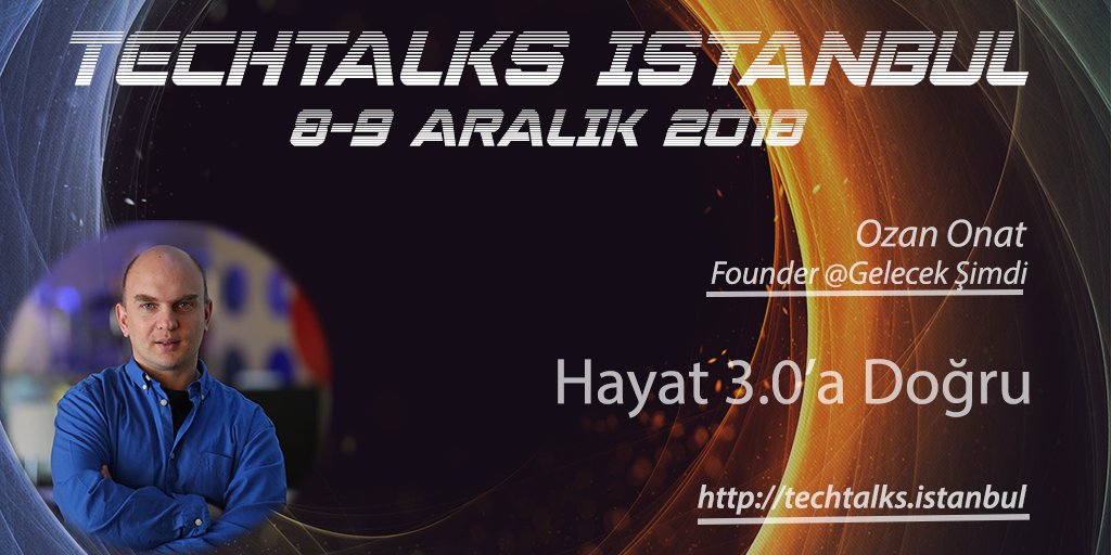 Ozan Onat, Hayat 3.0’a Doğru sunumu ile TechTalks İstanbul 2018 'de bizlerle
.
techtalks.istanbul
.
#techtalks @techtalkstr 
#techtalksistanbul
#techtalks2018 
#bilisimio @bilisimio
#fsmbilisim @fsmbilisim
#Endüstri40
#HiTech