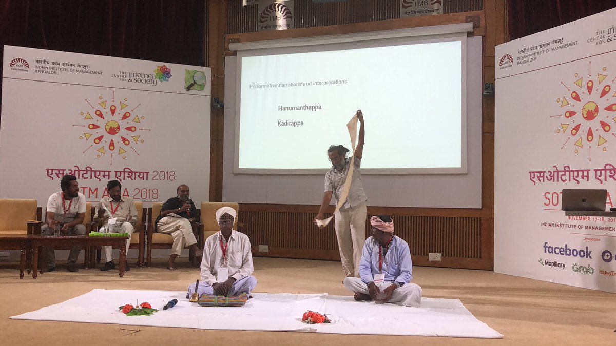 omshivaprakash's tweet photo. #sotmasia18 Wayfinding through Storytelling; Communities in Karnataka, India - @tbdinesh and Helavaru opened up the Pte-Internet era of record keeping and the nomadic knowledge of our elders #kannada #ಹೆಳವರು Amazing session https://t.co/1MGk6q425L