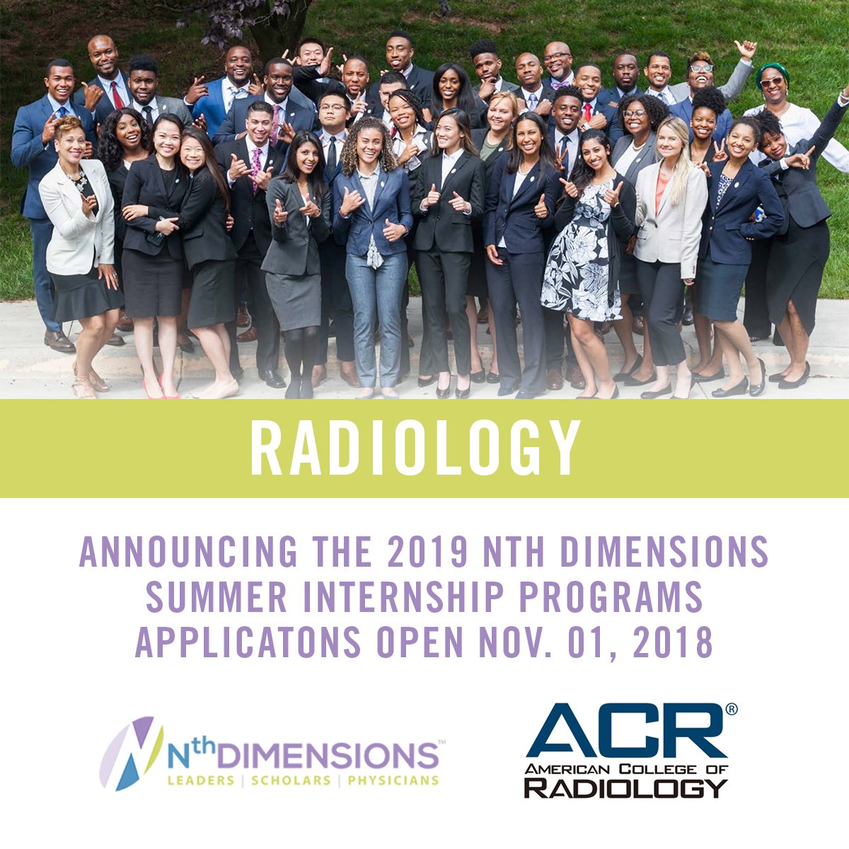 American College of Radiology (@radiologyacr) on Twitter photo Are you a 1st year #MedStudent? Interested in #radiology? If so, please apply for the ACR/<a href="/nth_dim/">Nth Dimensions</a> Radiology Internship for Summer 2019. We're accepting applications NOW through Jan. 4! 📝 bit.ly/2zGLBk7 Are you a 1st year #MedStudent? Interested in #radiology? If so, please apply for the ACR/<a href="/nth_dim/">Nth Dimensions</a> Radiology Internship for Summer 2019. We're accepting applications NOW through Jan. 4! 📝 bit.ly/2zGLBk7