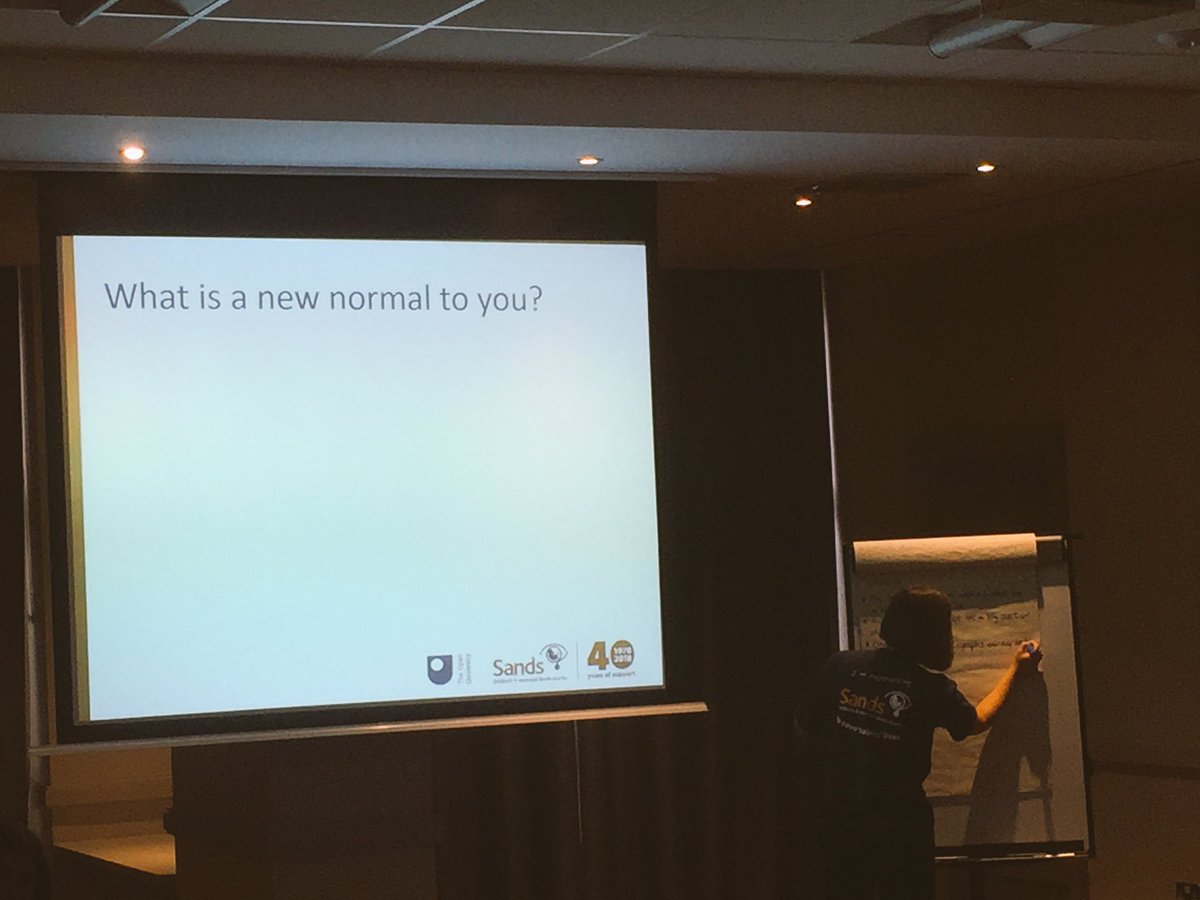 SandsUK's tweet photo. Our other workshops today are entitled "What do parents need to find a 'New normal'"?
& "Fundraising - sharing good practice"
#SandsConference #Sands40 https://t.co/RRCFnztQjC