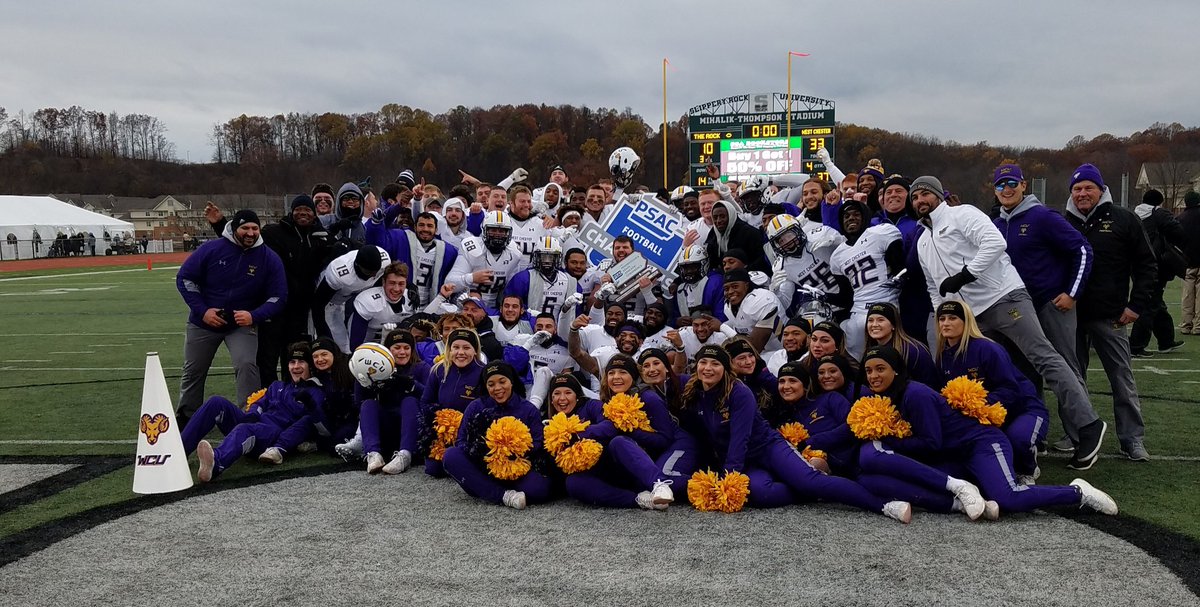 PA_D2_Football's tweet photo. *** 2018 WCU π GAMEDAY ***
NCAA D2 π Playoffs
Super Region 1
New Haven at WCU - 1 PM
#PackFarrellStadium
WCU π
* # 8 ranked in the nation (AFCA)
* 2018 PSAC Champs
#WCURamsFootball #RamsUp https://t.co/ELIzo2TMiL