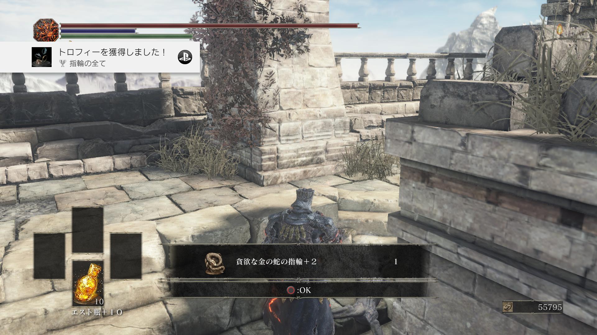 ナオキチ 三週目の無名の王を突破し 最後の指輪を入手 デモンズ ブラボ ダクソ１ ダクソ２に続き ダークソウル３ トロコンじゃぁぁあい Ps4share