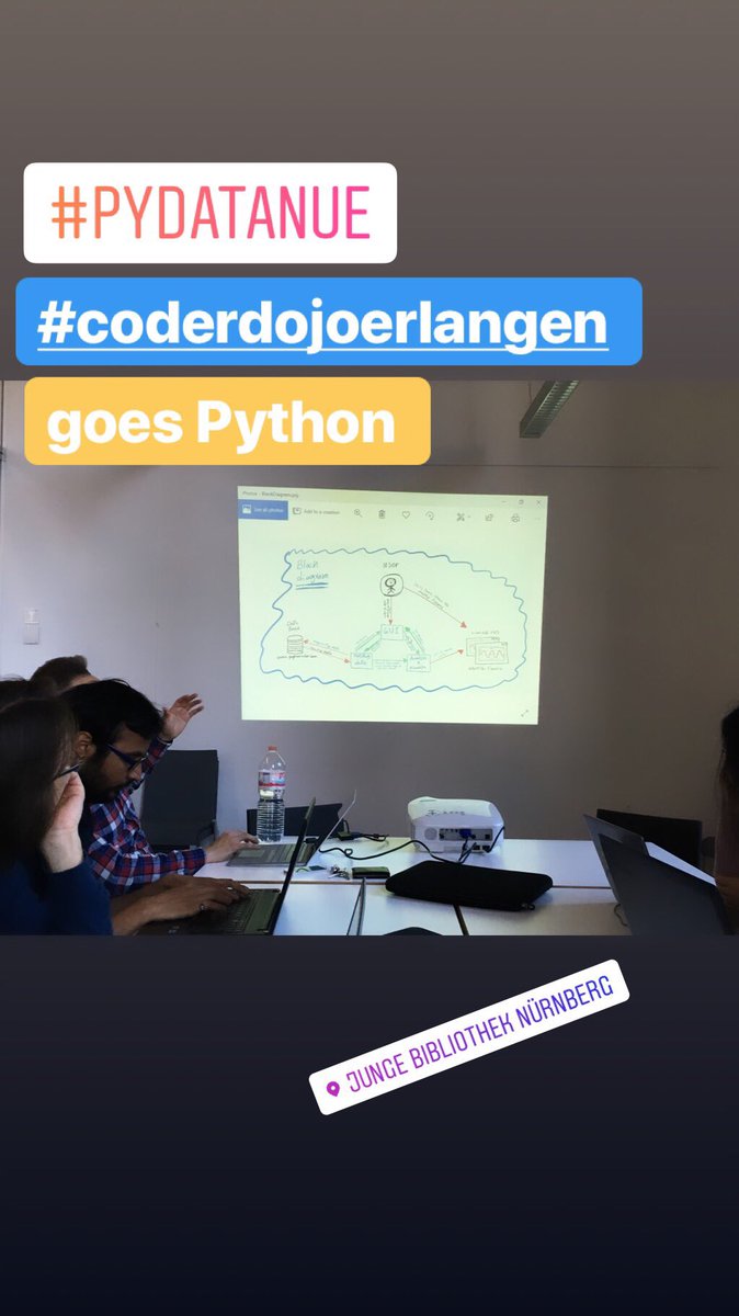 MorenoCo1's tweet photo. Today is joining the #Coderdojoerlangen Team the Python Learning Group in Nuremberg. Of course we dedicated our time to #datascience  with #pandas! #morenoandco1 https://t.co/gVCBtwPXWk