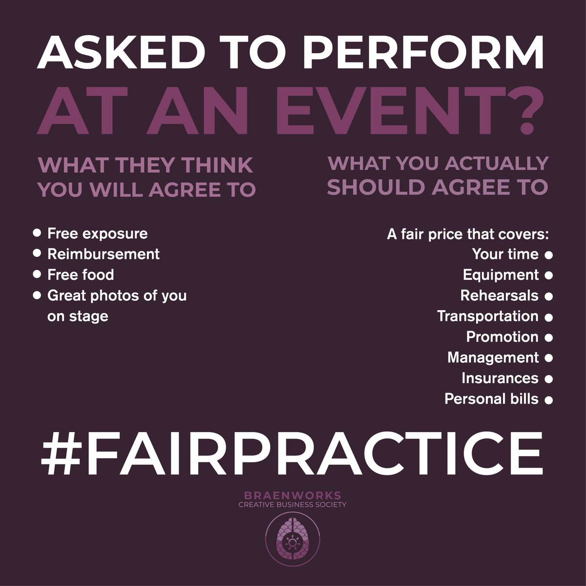 Braenworks's tweet photo. Learn about the value of your practice and elevate the gross profit of your creative business. Join us at the final Braenworks Academy Open Day of this year on November 24. You can sign up here for free: https://t.co/fIe19unFk9 @Kunsten92 #fairpractice https://t.co/GzWr6D2jZi