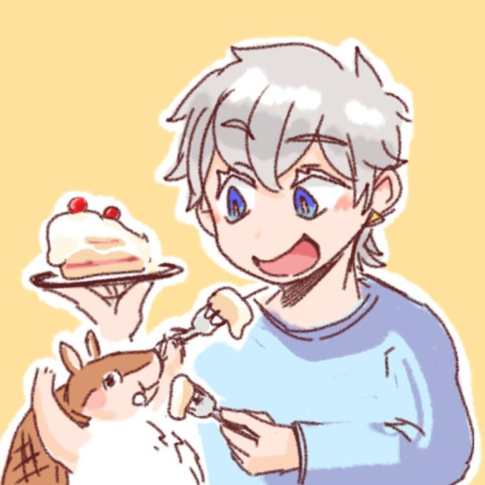 今日のおやつはケーキ(ロナとジョン) 