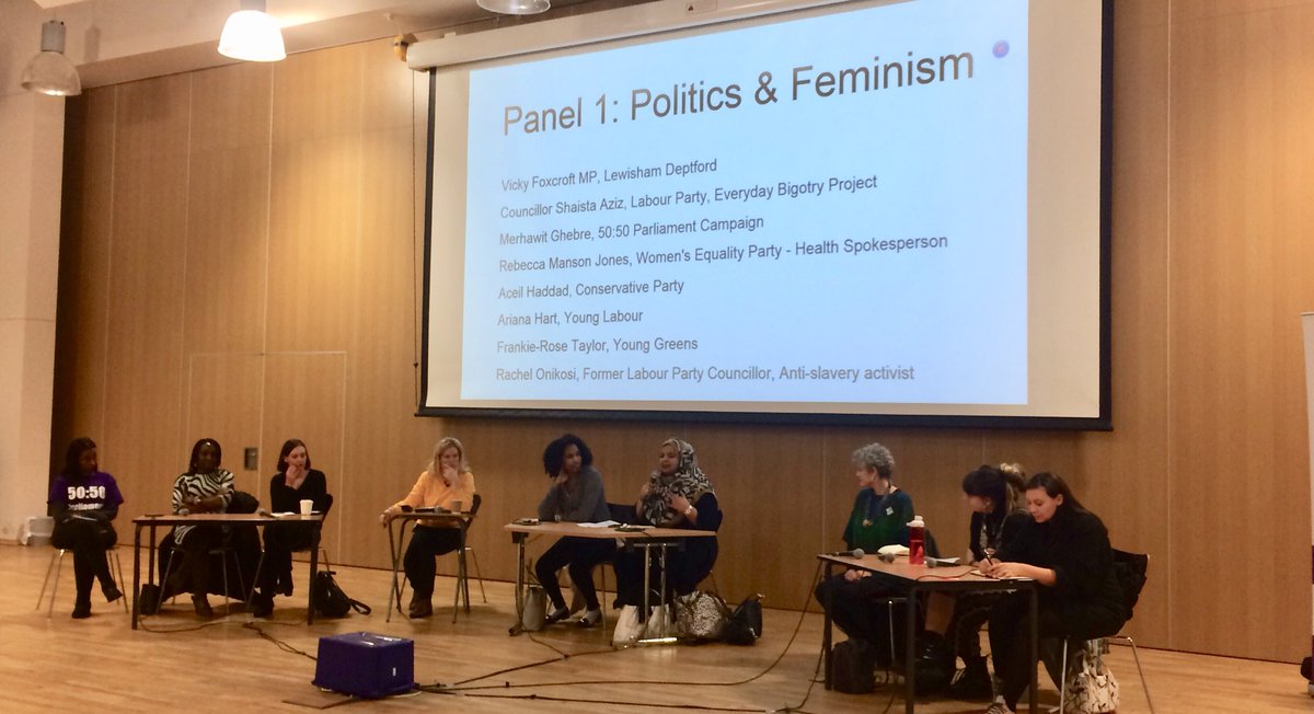Such an inspiring panel discussion about feminism, intersectionality and politics @WomenEdLondon #feminisminschools ‘Figure out how to use your voice if you want to be represented’ says @shaistaAziz