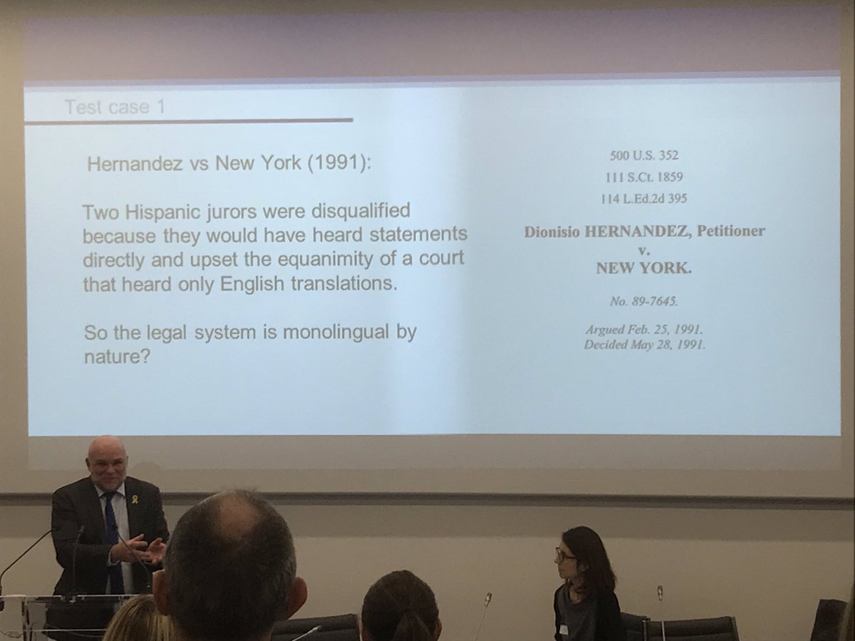LiesbethMR's tweet photo. Striking examples of interpreters being used in legal cases to attain... certain goals. Also: ”No Chinese interpreter available in court; only Chinese interpreter is the one accused.” What should we do? Interesting speech by Anthony Pym. #DiscussInterpreting #isiticolloque #1nt https://t.co/ZXKDdFc8ED