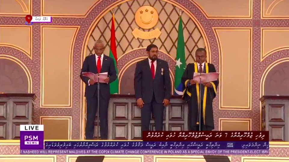 khallaPPM's tweet photo. Congratulations to President His Excellency Ibrahim Mohamed Solih @ibusolih and Vice President His Excellency Faisal Naseem @FaisalNasym https://t.co/tK3UlA8sIA