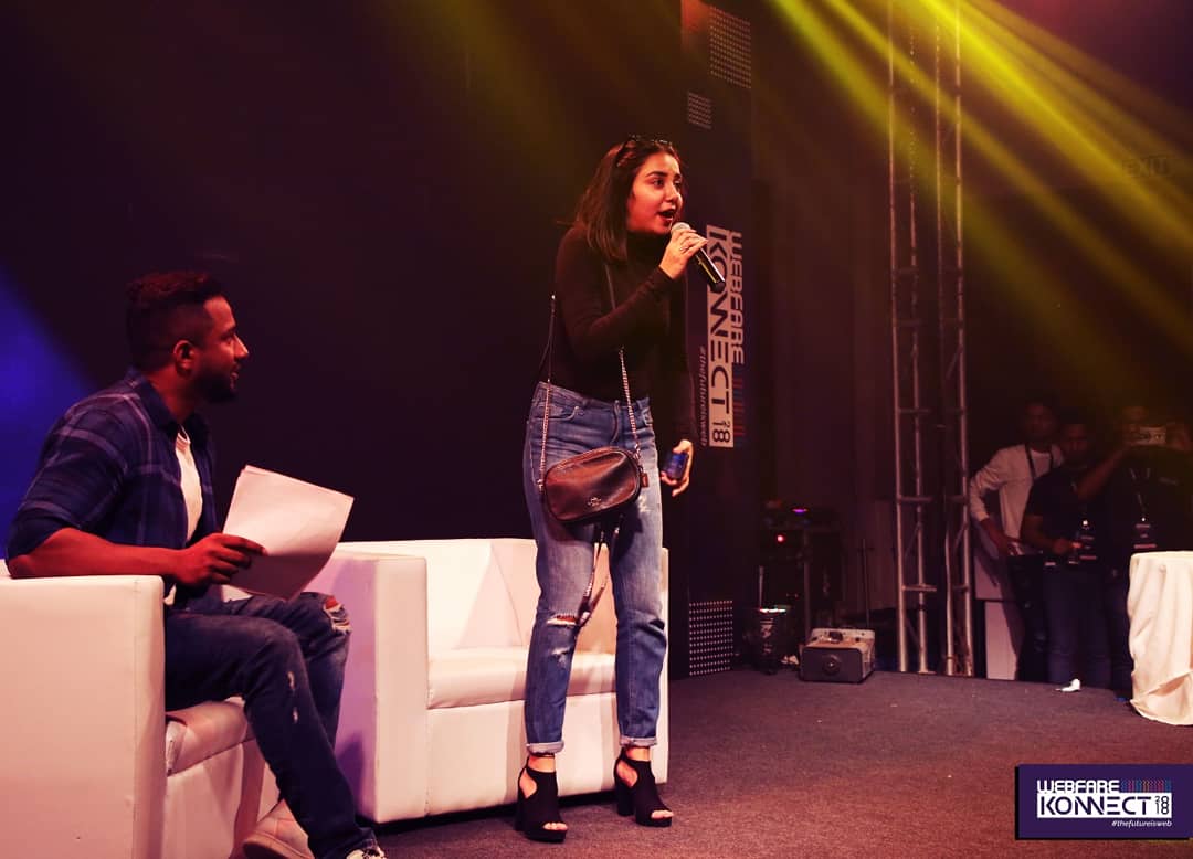 WebFareLive's tweet photo. No Offense but yeh bandi bahot hi Shameless hai!

#YehKaunClave #CraveForConclave #KseKonnect  #कseKonnect #LevelUp #WebfareKonnect2018 #Konnect2018 #PrajaktaKoli #MostlySane #Youtuber #DumDum #NoOffense #Shameless #Webfare #WFK2k18 #WebFest #WFK2018 #Comedy #Comedians #StandUp https://t.co/egKNsCblp0