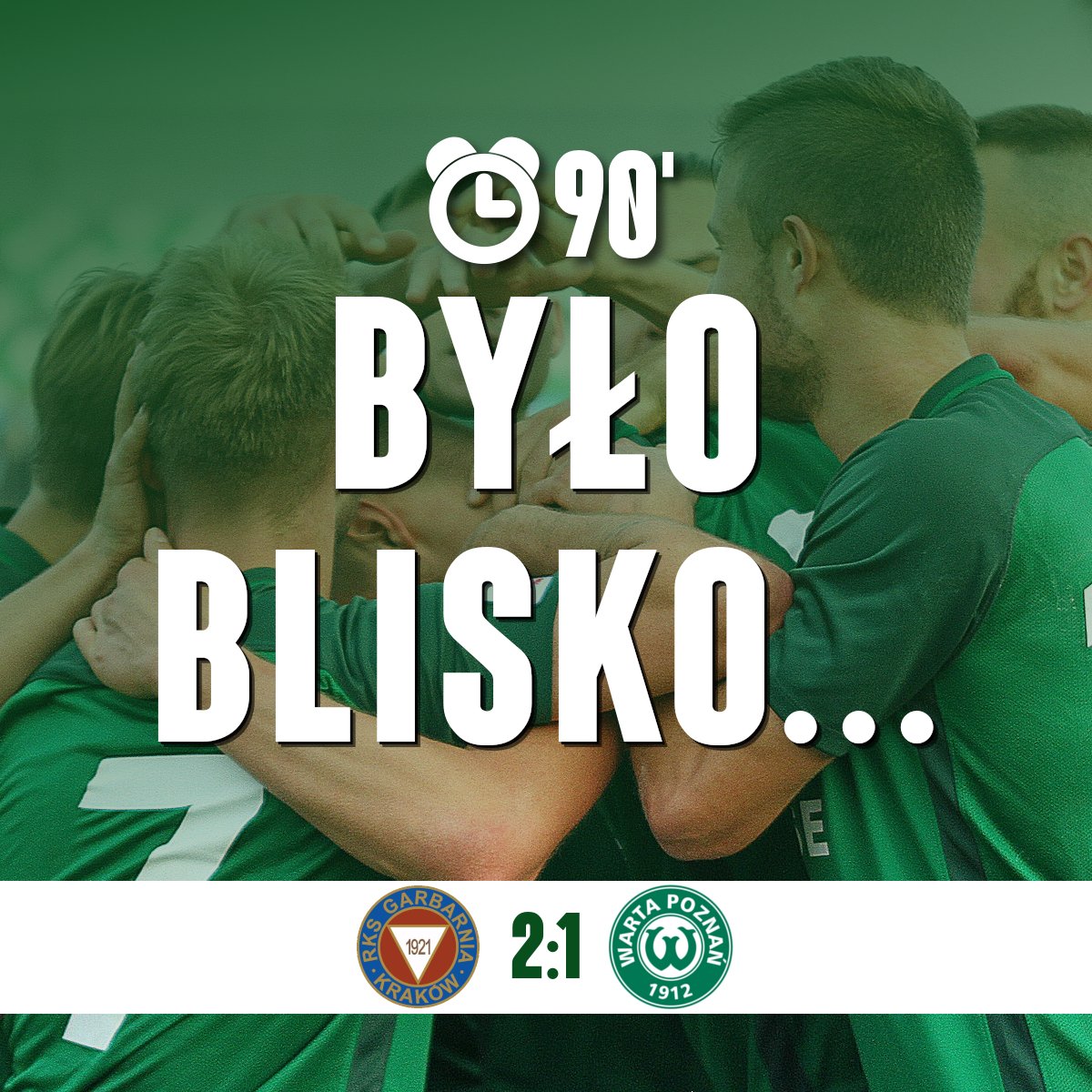 WartaPoznan's tweet photo. Koniec. Przegrywamy po dwóch późno strzelonych bramkach przez zmiennika, Jakuba Wróbla.

2:1 | #GARWAR https://t.co/KwIZckOGS4
