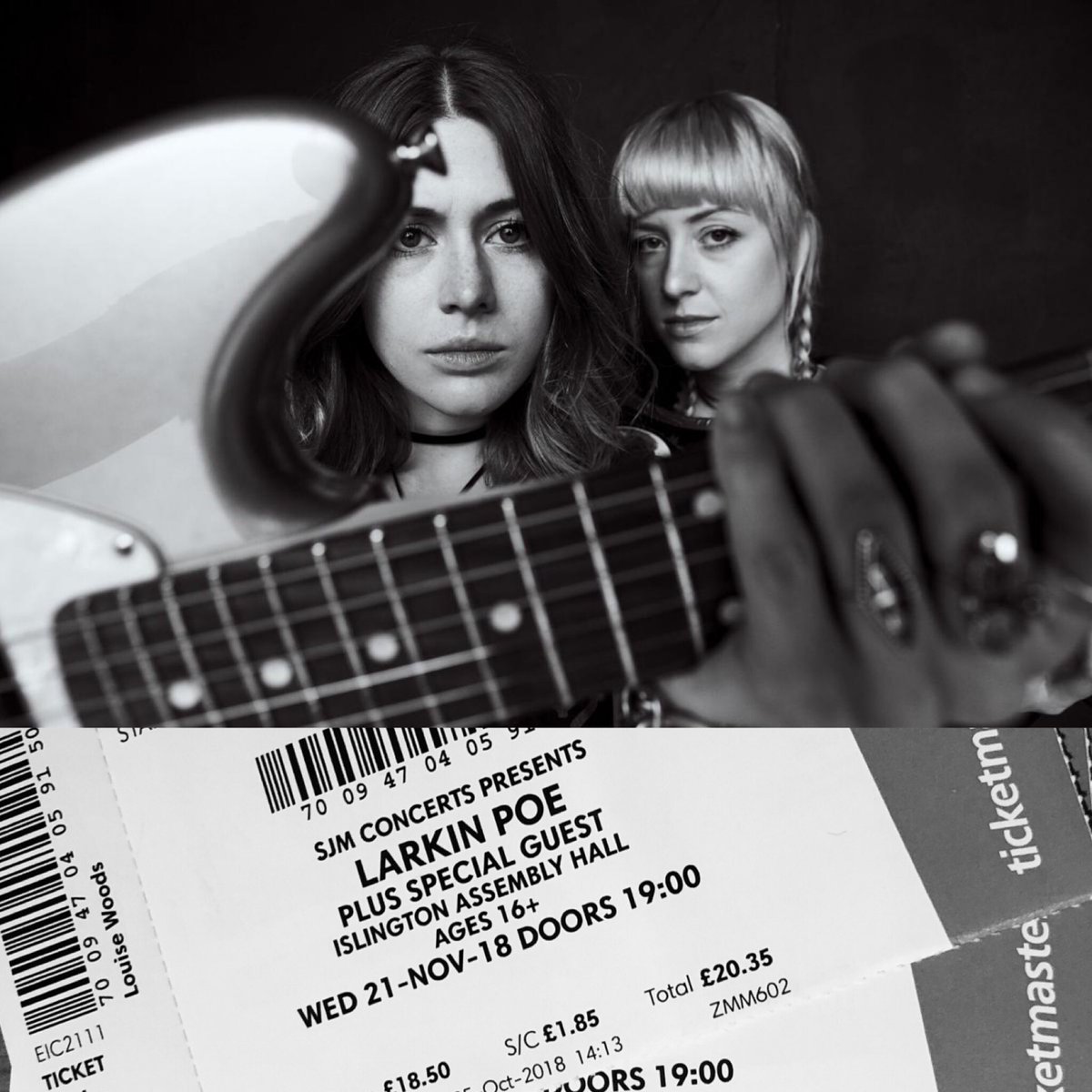 Cheekyshihtzu's tweet photo. Unfortunately we’re selling our 4 tickets to see Larkin Poe at the Islington Assembly Rooms, London on Wed 21st November as we can no longer make it. These girls look awesome and the gig has SOLD OUT already. Please message me if you’re interested 🎶 https://t.co/grPdAJEeaF