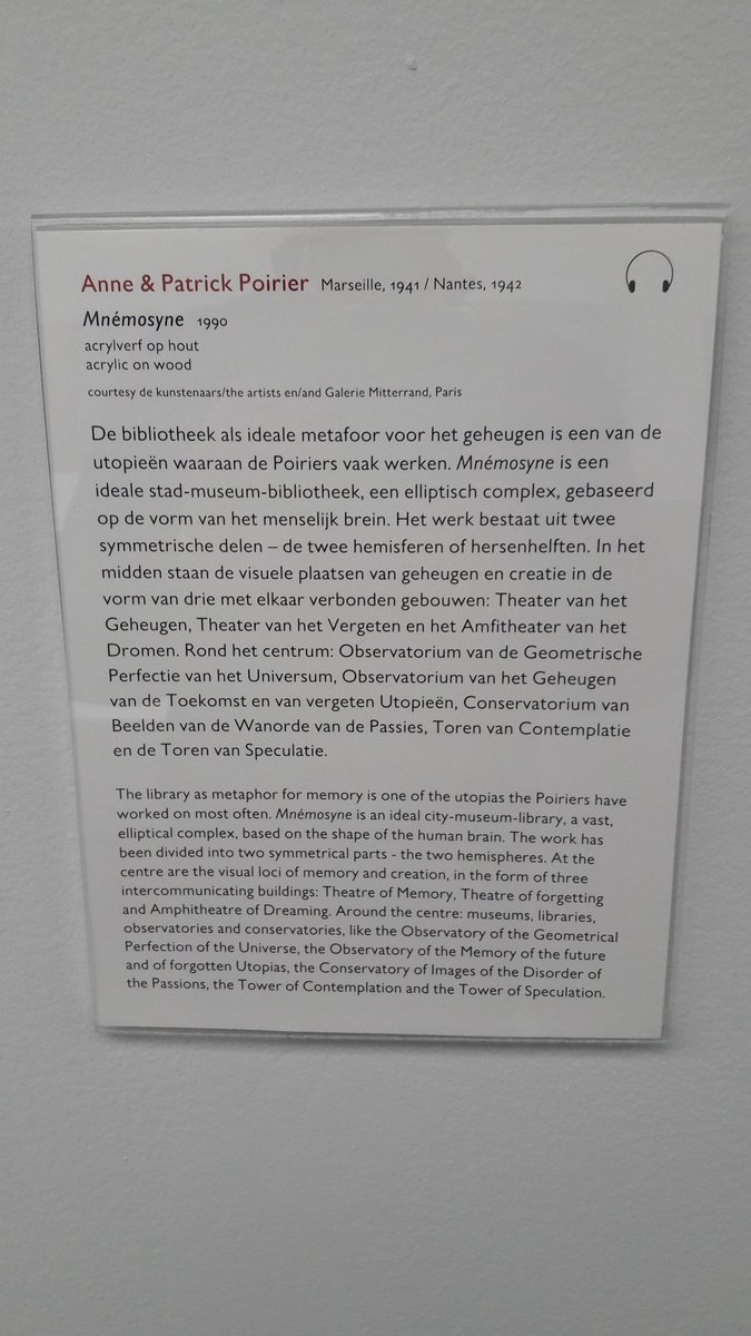 TheoPeeters5's tweet image. Mooie expositie gezien van Anne en Patrick #Portier  in Museum #DePont 
in #Tilburg.
"De #bibliotheek als metafoor van het geheugen" .  #Ouranopolis #Daidapolis