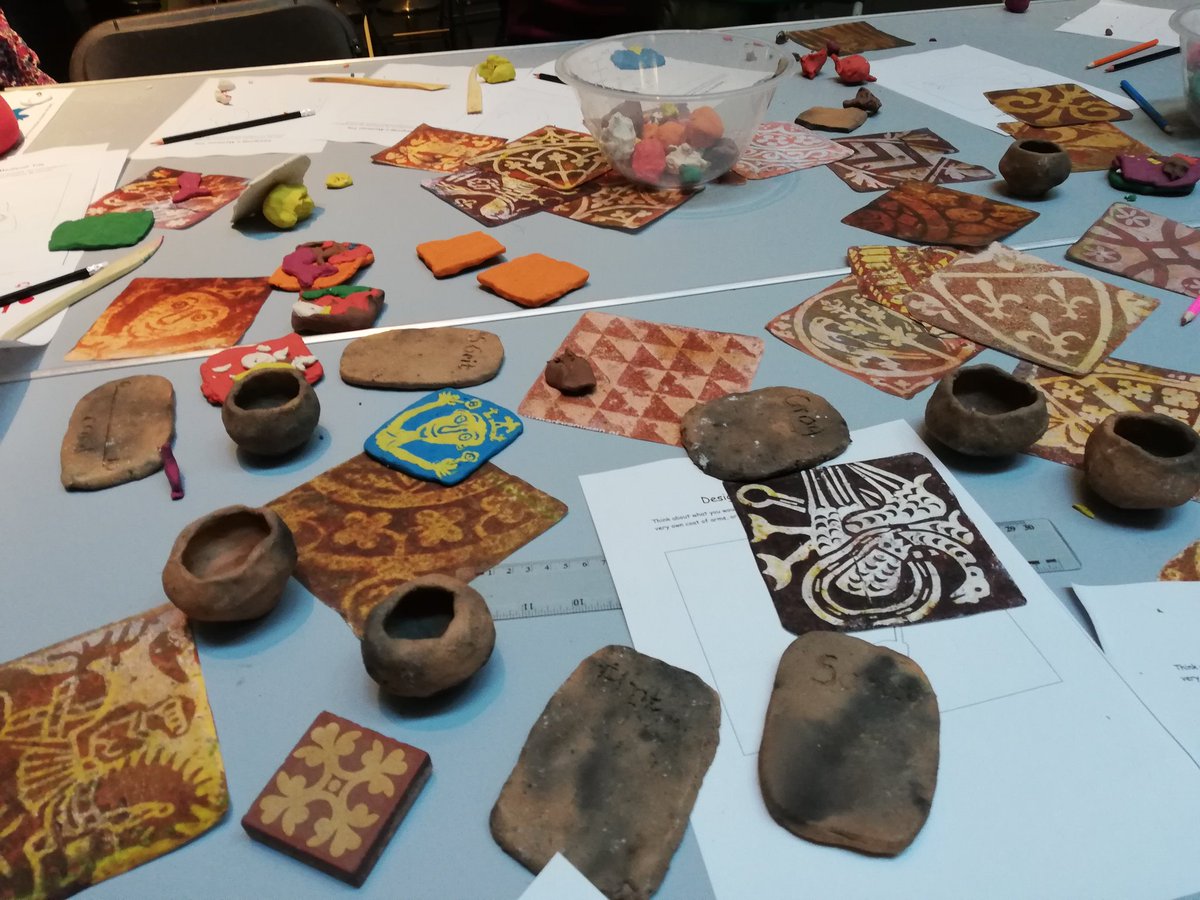 PGR_ARCH's tweet photo. Tile making in full swing @RAMMuseum ! #BeingHuman18 #BeingHuman_Exeter https://t.co/eNtcervG9e