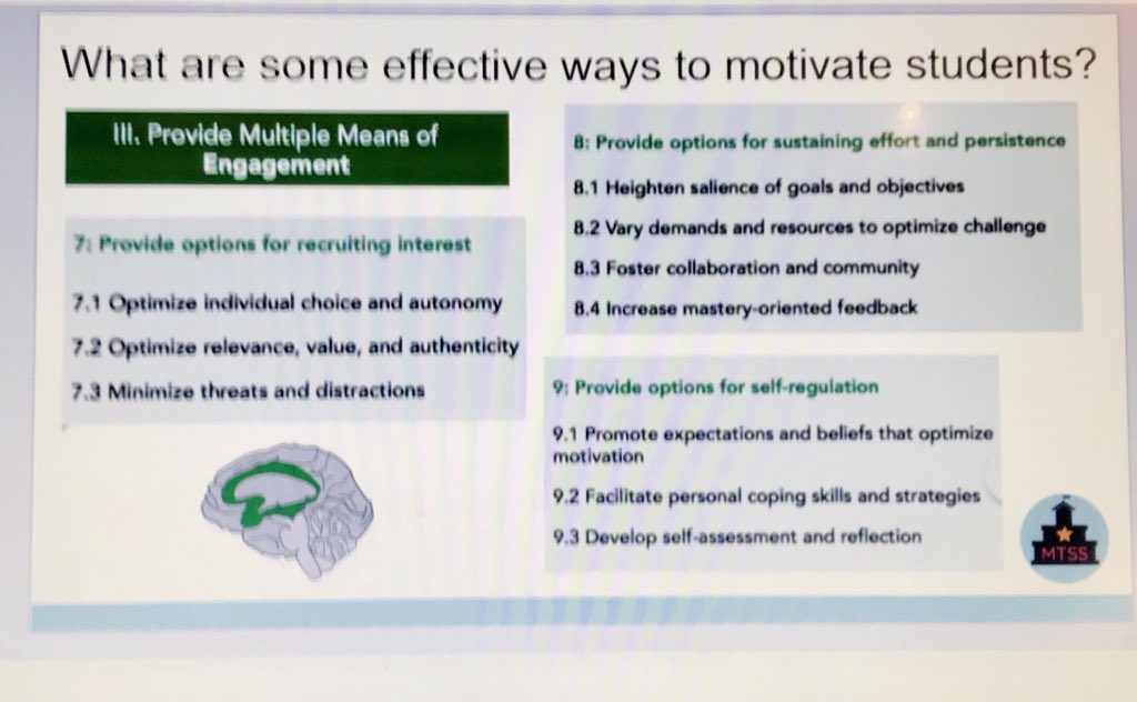 ClarkeLoney's tweet photo. How to motivate students effectively. #UDL #UDLead #IBSOFallConf2018 @superiorcvi https://t.co/goQvTbYQtV