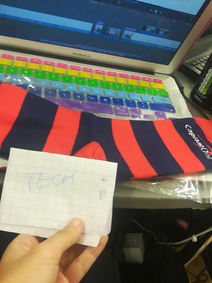 Alexqueezeme's tweet image. Tech sock.... Geddit? @IAmCapitalOne #Porticode3